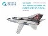 Quinta Studio QD+32230 Tornado IDS Italian 3D-Printed & coloured Interior on decal paper (Italeri) (with 3D-printed resin parts) 1/32